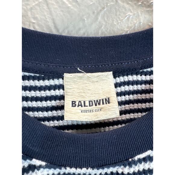 Baldwin Kansas City Womens Striped Short Sleeve Crew Neck T-Shirt Size Medium - Picture 2 of 5